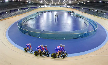 The GB Cycling Team try out the new Velodrome. Photo: David Poultney / ODA