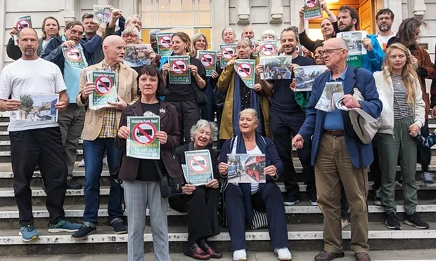 Victoria Park Road residents protest against HGV traffic