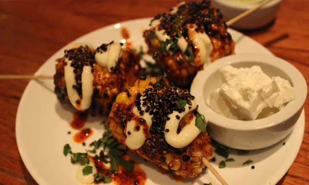 Corny: the charred cob was a highlight of the sides. Photograph: Jade King