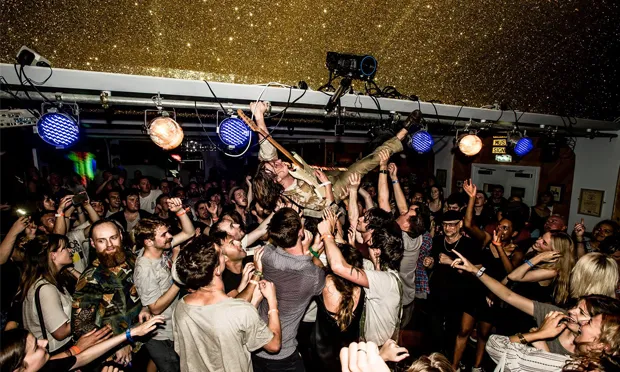 Uplifting: scenes from MOTH Club as last year's Visions raged to its conclusion. Images courtesy Rockfeedback