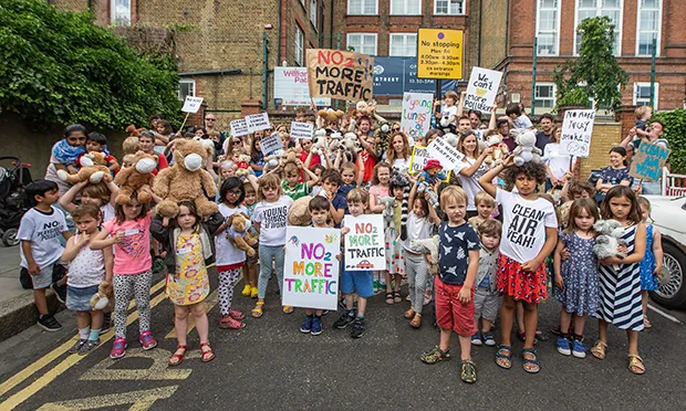 Road closures: William Patten pupils stage protest to mark Clean Air Day