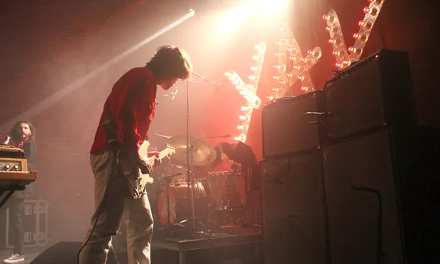 'Freak out jams': Yak in full flow on stage at Village Underground. Photographs: Casey Cooper-Fiske