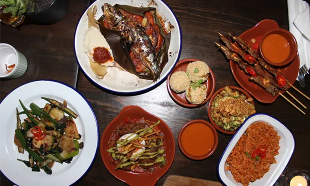 "A platter kinda thing going on": some of the food on offer at Zoe's Ghana Kitchen at the Institute of Light