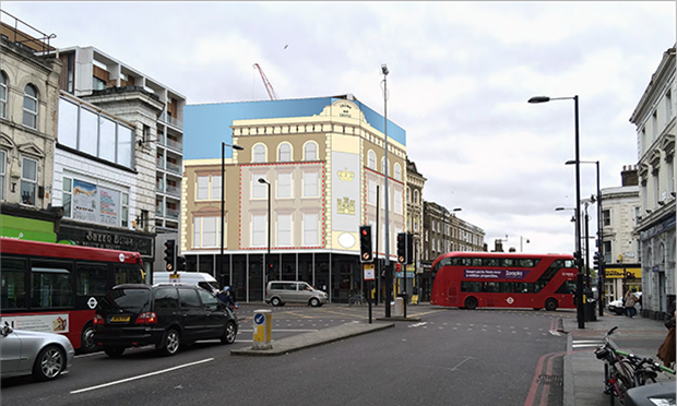 Proposed view of 600 Kingsland Road as submitted to Hackney Council