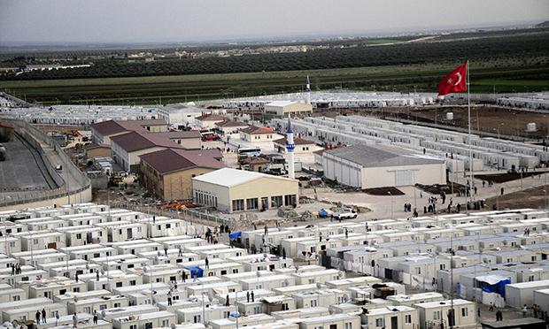 A camp in Turkey used to house refugees from Syria's civil war. Photograph: Anadolu Ajansi/Adem Yilmaz (Creative Commons)