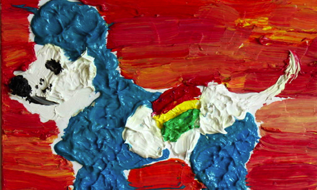 A detail from Amanda Doran's 'Rainbow Poodle' 