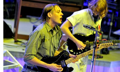 Arcade Fire frontman Win Butler live at the Hackney Empire to promote new album The Suburbs. Photograph: Gaelle Beri/Retna