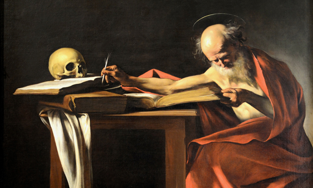 One of Caravaggio's most famous works, St. Jerome (1605-6)