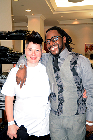 Barberette's Klara Vanova with her teacher (and award winning barber) MK at British Master Barbers 2016