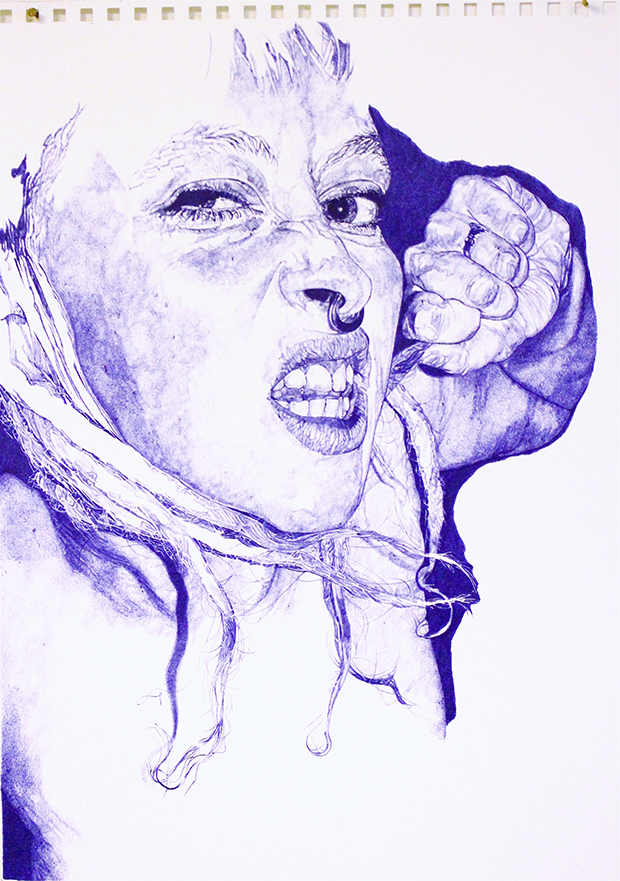Biro drawing by Sarah Muirhead