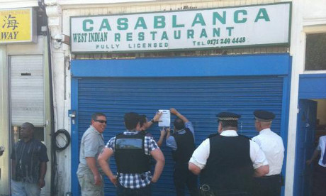 Closed: an image tweeted by Hackney Council shows the restaurant being shut down