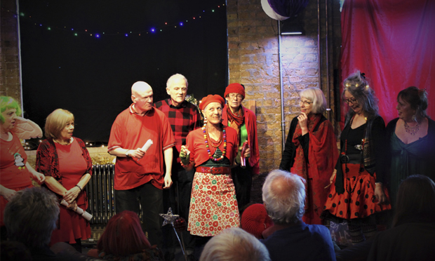 The Arcola Over 50s Group's Christmas Cabaret has now been adapted into a festive film. Photograph: Immediate Theatre