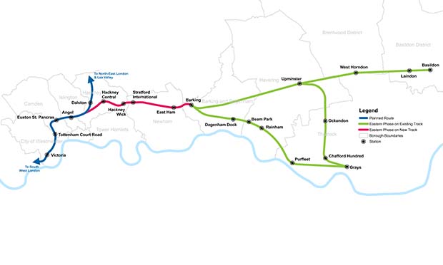 Crossrail 2 eastern phase