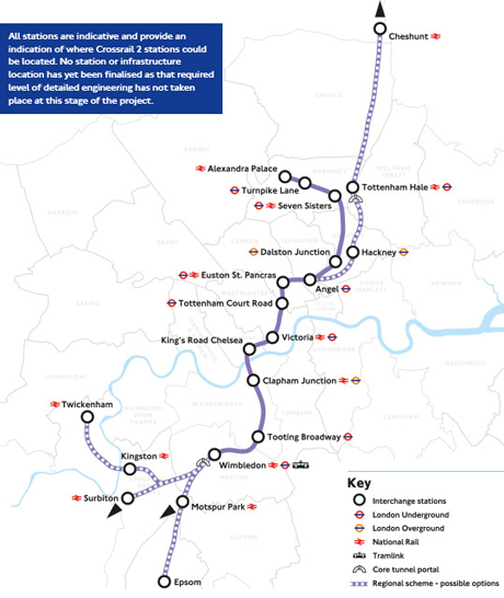 Crossrail 2 regional route