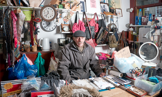 Junk Culture: a portrait of Leo, in his Hackney shop, courtesy of one of Future Hackney's young photographers. Photograph: Future Hackney