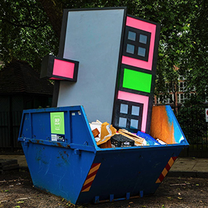 Richard Woods' Upgrade, as installed at Skip Gallery. Photograph courtesy the artist/Skip Gallery