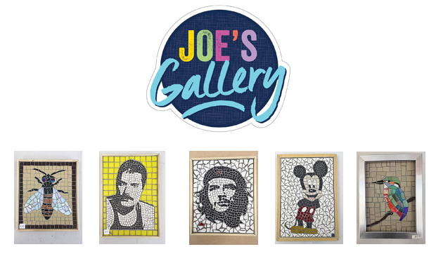 Shattered dreams: a collection of mosaics from St. Joseph's Hospice's new gallery's inaugural show. Images: St. Joseph's Hospice