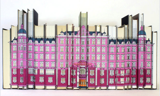 One of Dan Speight's facade's, printed onto some antique books. Image courtesy the artist and Stour Space