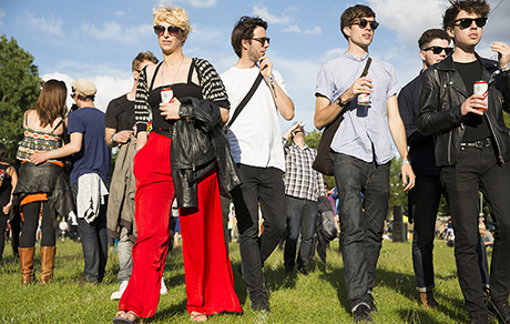 Shades out: festival goers survey their options