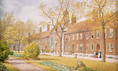 Exterior of the almshouses by Philip Norman