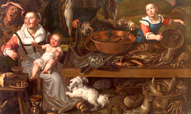 Detail from Vincenzo Campi’s Fishmongers (c. 1580)