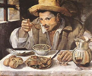 Annibale Carracci’s Mangiafagioli (The Beaneater; 1580-90)