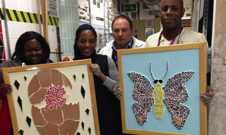 Hackney Community College tiling students 