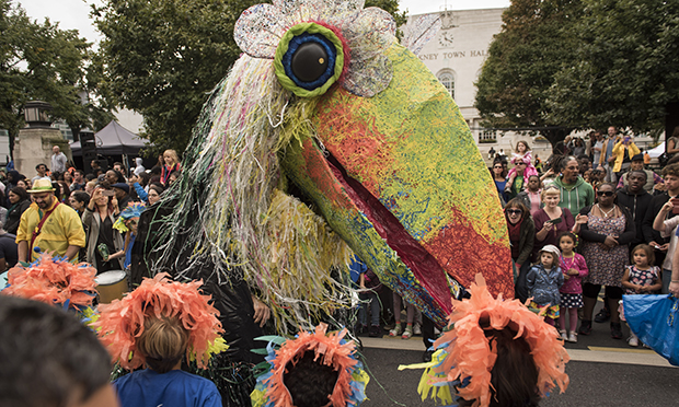 Hackney One Carnival. Photograph: Hackney Council/Sean Pollock