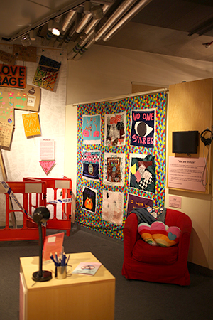 An installation shot of From Bedroom to Battleground. Photograph: Hackney Council