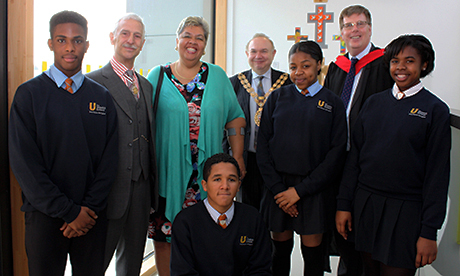 Shereka Marsh (third from right) with the Jamaican High Commissioner, Her Excellency Mrs. Aloun Ndombet-Assamba, at The Urswick School earlier this month (10 March)