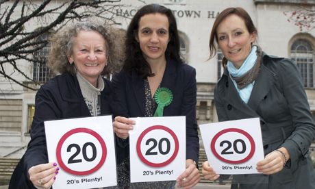 Jenny Jones Caroline Allen Anna Hughes 20mph limit 
