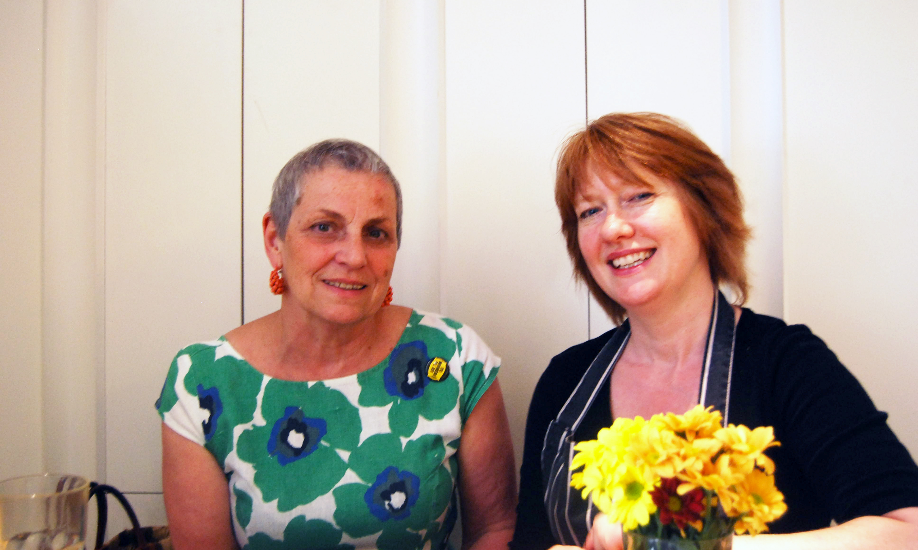 Judith Olley (left) with Red Route cafe manager Rachel Grasby. Photograph: Russell Parton