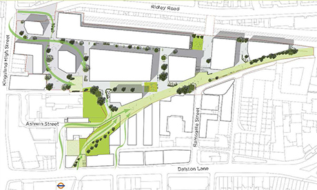Map showing potential green and garden space. Image: Criterion Capital