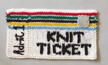 'Knitlympics' knitted ticket