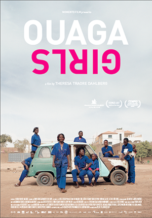 The poster for Ouaga Girls (d. Theresa Traore Dahlberg)