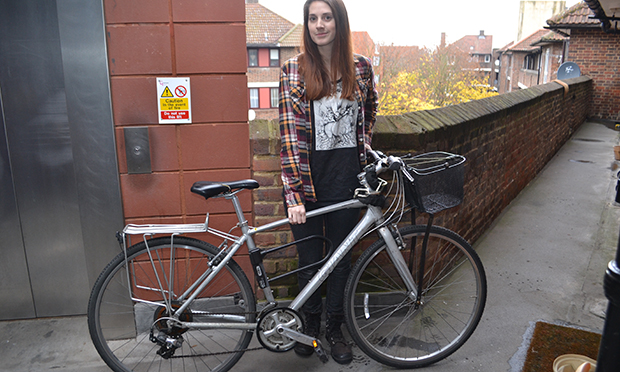 Lia Phillips managed to save her bike