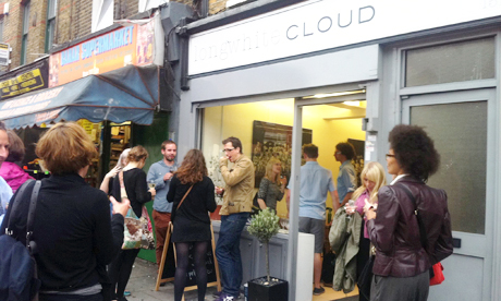 Long White Cloud cafe gallery opening