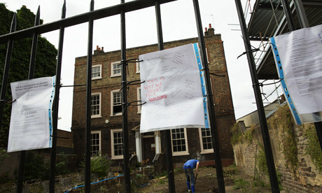 The squat at 195 Mare Street. Photograph: Eleonore de Bonneval