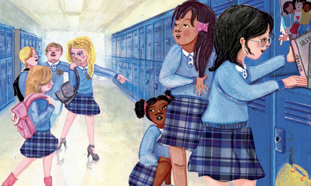 Detail from one of Vera Howard's illustrations for Isla the Nerd, written by 12-year-old Helin