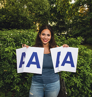 NBH Canonbury’s Sama Aunallah gained 4 A grades at A- level, having turned three predicted B grades into three A grades.