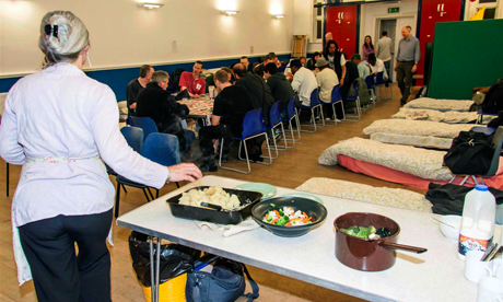 Grub's up: The Hackney Winter Night Shelter. Photograph: Hackney Winter Night Shelter
