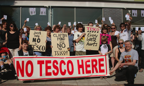 Local residents protesting  last year over plans for a Tesco on Lower Clapton Road Photo: Â© Hackney Citizen