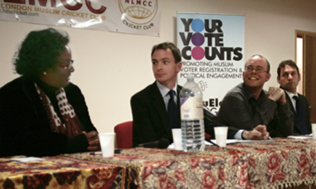 Hackney North parliamentary candidates Diane Abbott, Keith Angus, Matt Sellwood and Darren Caplan © 2010 Citizen Media