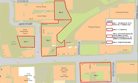 Potential Dalston quarter sites plan Hackney