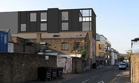 Sketches of how the prefab might look once installed