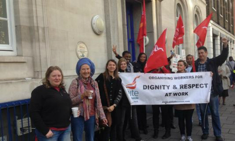 Strike, picket line, Unite members, Mare Street
