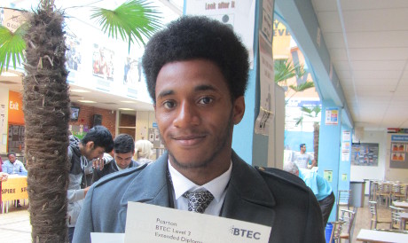 Aiming high: Rhasan Brunner, from BSix, hopes to be a politician.