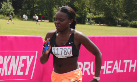 Home straight: A runner sprints the last stretch of the course. Photograph: Hackney Citizen