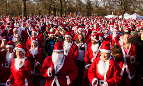 Santas gearing up for Christmas with fun run in Victoria Park