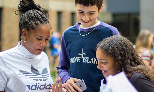 Pupils at Stoke Newington School share their results